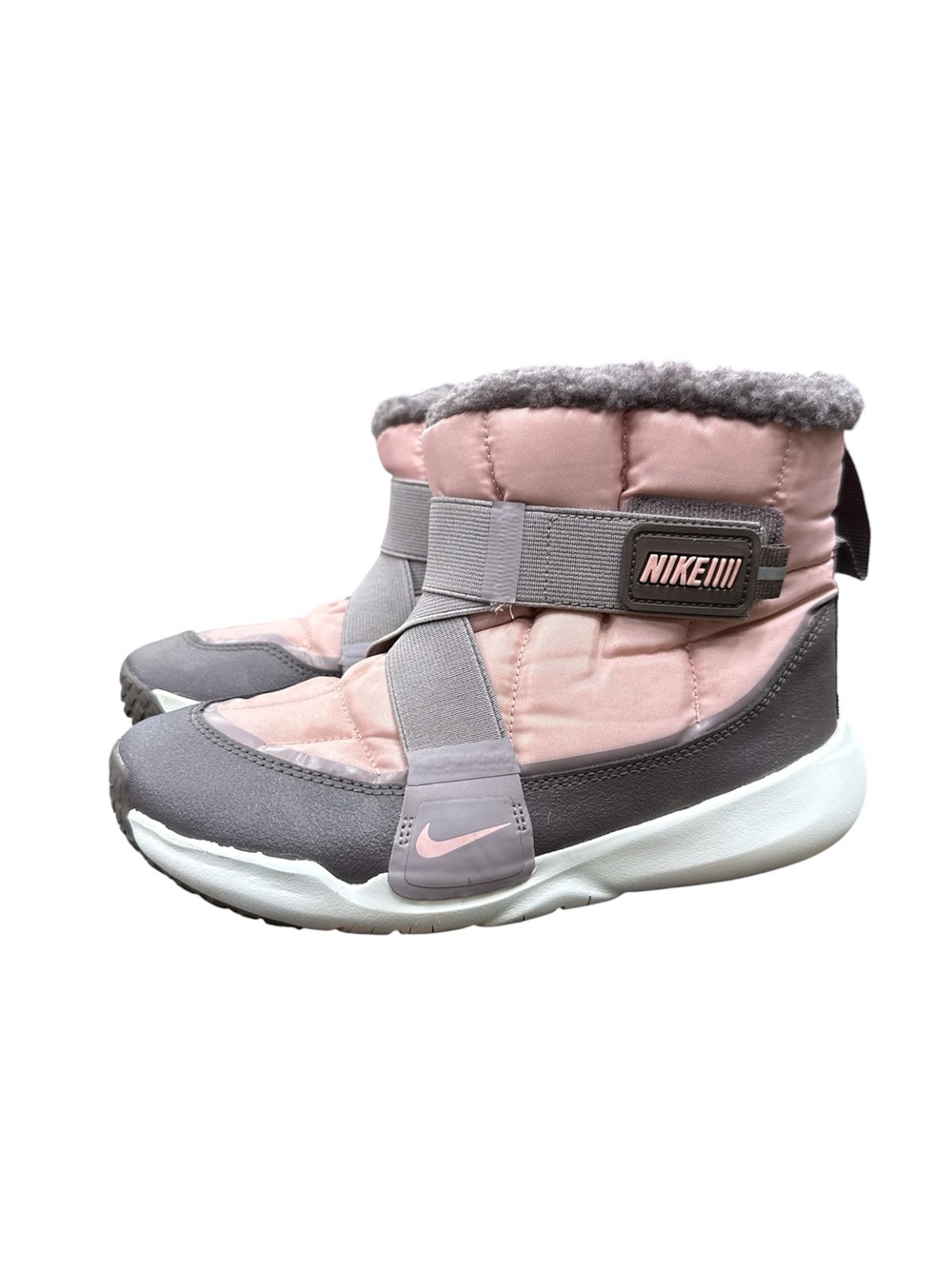 Nike Quilted Booties with Faux Fur Trim Size 3